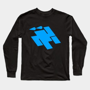 Wet Floor logo (Blue) Long Sleeve T-Shirt